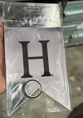 Silver Happy Birthday Banner