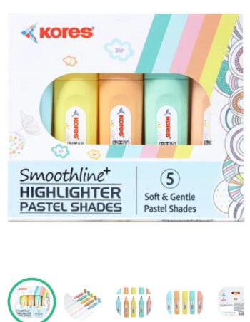 KORES-S-PASTEL-HIGHLITER-5 Pcs