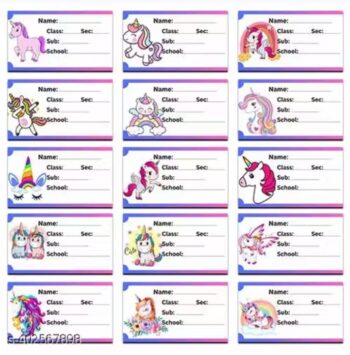 Name stickers for book+pack of 50 sheet)