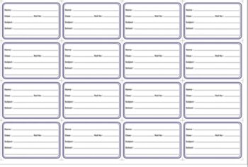 Name slip stickers (pack of 50sheet)