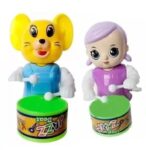 TOYS Key-Operated Cute Drummer Toy for Toddler Kids Birthday Return Gift (Multicolor)