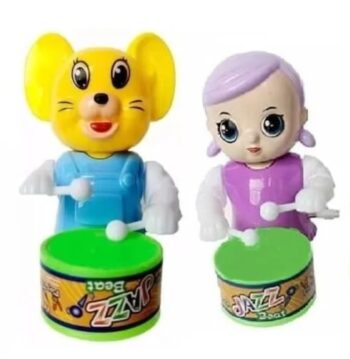 TOYS Key-Operated Cute Drummer Toy for Toddler Kids Birthday Return Gift (Multicolor)