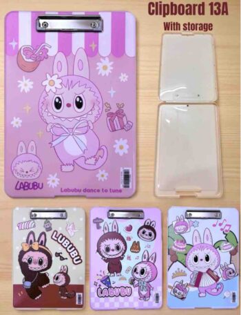 Exam pad with Storage| Labubu printed