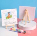 Wooden Canvas 15x15cm W/Stand