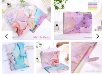 File Expanding 6 Pocket A4 (Marble)