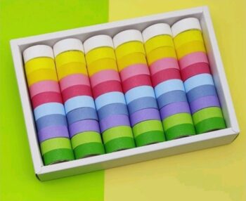 Washi Tape Neon Paper Tape Mix(Pack of 1Roll -10pc)
