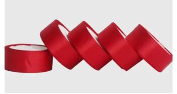 5 pcs ) 1 inch Red Satten Ribbon