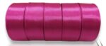 Satin Dark Pink Ribbon 1 Inch 10mtr Each Dark Pink Pink Satin Ribbon (Pack of 5)