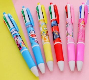 Cartoon Printed 4 In 1 Ball Pen