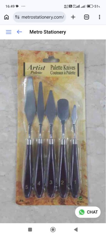 5pc Paint Set - Pallete Knife