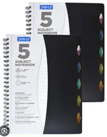DOMS Note Book , 70GSM PAPER ,21.6×15.0cm