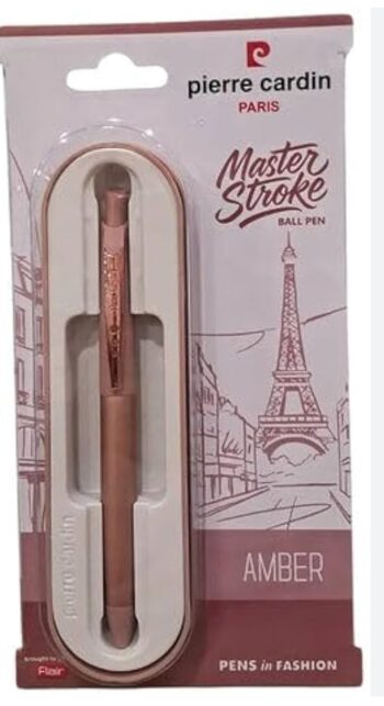 Pierre Cardin MASTER STROKE Ball Pen, Amber Pink, Plastic and Metal, Jumbo Refill Pack