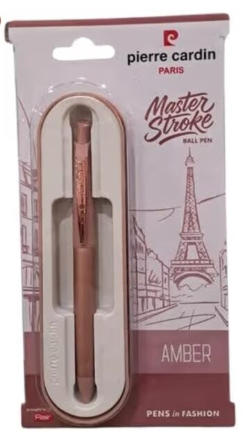 Pierre Cardin MASTER STROKE Ball Pen, Amber Pink, Plastic and Metal, Jumbo Refill