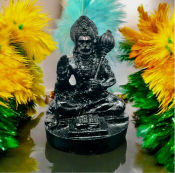 Black Hanuman Ji Murti | Bajrangbali Best Idol For Car Dashboard Showpiece For Pooja,Gift, Living Room Decoration,Home Decor Orange (Size 9cm×7cm)