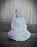 White Meditating Gautam Buddha Statue for Home Deco r and Gift | Christmas Gift | Buddha Statue for Home Dec or | Buddha SHOWPIECE for LIVINGROOM | (Size 10cmx 10cm)