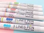 Lines Gel Pen Marker Gel Ink Roller Ball Pens | Three Line Drawing Pens |