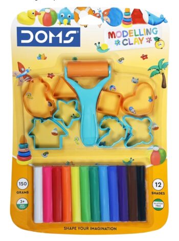 Doms Modelling Clay 12 Shades New, Multicolor