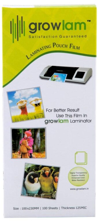 Thermal Lamination Pouch 100x230-125 Micron 100 Sheet , Card Laminating Sheet