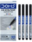 DOMS CD-DVD Marker Black - Pack of 10