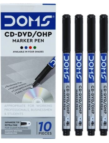 DOMS CD-DVD Marker Black - Pack of 10