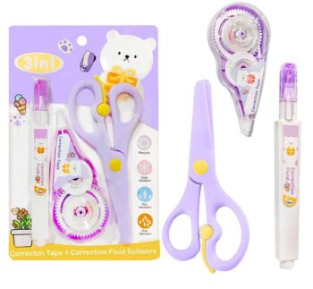 CORRECTION TAPE PEN AND SCISSOR SET